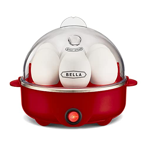 BELLA Rapid Electric Egg Cooker and Poacher with Auto Shut Off for Omelet, Soft, Medium and Hard