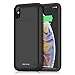Battery Case for iPhone XS Max, Yacikos 6200mAh Portable Charging Case Rechargeable Extended Battery Pack for iPhone XS Max (6.5 inch) Protective Charger Case Backup Power Bank Cover - Black