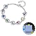 K-Acc Heart Link Bracelet [Gift Packaging] Christmas Gifts for Girls and Women (Rainbow)