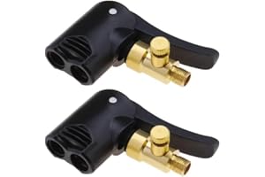 XUANZHI 2Pcs Bike Pump Adaptors,Bicycle Pump Connector Head with Bleeder Valve,Bicycle Dual Head Bike Track Pump Tyre Air Pum