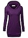 BAISHENGGT Women's Raglan Long Sleeve Tunic Sweatshirt Hoodie X-Large Purple