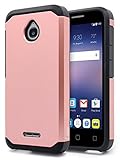 Alcatel Ideal Case, Alcatel Ideal 4G LTE/Pixi Avion 4G LTE/Pixi Bond/Dawn/Streak Case, NageBee Design Premium [Heavy Duty] Defender [Dual Layer] Protector Hybrid Case - Rose Gold