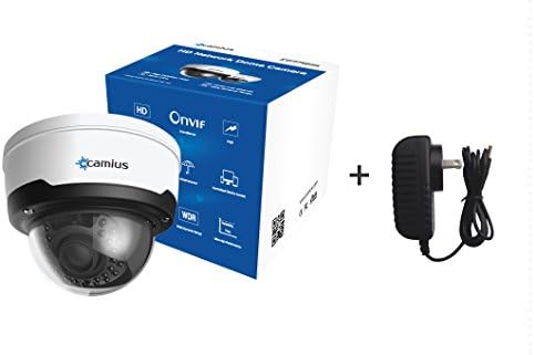 Camius GuardV with a Free 12V Power Supply - 4MP IP Security Camera, microSD, Optical & Digital Zoom, 2.8~12mm varifocal Lens, H.264/H.265, Night Vision, PoE Dome, Onvif, PC & Mac Compatible