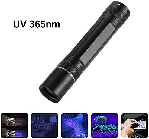 365nm UV Light Flashlight LED Black Lights, LUXNOVAQ UV Detection Light Ultraviolet Flashlight Portable Blacklight Pet Urine Detector for Dog Cat Urine, Dry Stains, Bed Bug, Scorpion