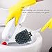 Glendan Toilet Brush and Holder Upgraded Modern Design with Kinsky Strong Bristles,Bathroom Toilet Bowl Cleaner Brush Set Toilet Cleaning Brush Kit (Grey-Flooring)