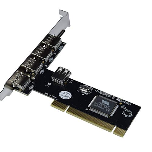 Domccy PCI to USB 2.0 Extension Card 4 Ports Firewire IEEE 1394 4/6 Pin PCI Card for DV DC Adapter converter, wire and cable, household electrical accessories