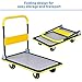 Goplus Folding Platform Cart, 660LBS Rolling Flatbed Cart Hand Platform Truck Push Dolly for Loading, Yellow