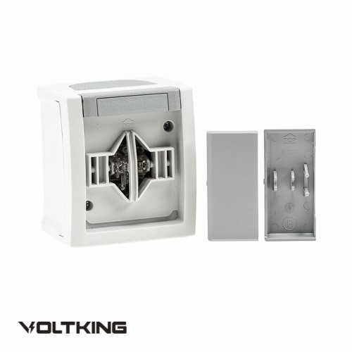 Aufputz Serienschalter Feuchtraum IP54, Modell Pacific, grau – Bild 5