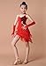 Happy Cherry Girl Sparkling Sequin Double Tassel Dancing Latin Rumba Salsa Dress