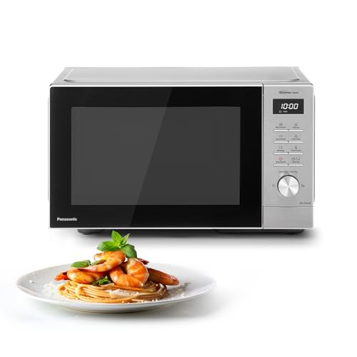 Panasonic NN-SD36QSEPG Solo-Mikrowelle, 29 l, 1000 W, automatisches Auftauen, 11 automatische Programme, Timer, Silber