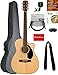 Fender CC-60SCE Concert Acoustic-Electric Guitar - Natural Bundle with Gig Bag, Tuner, Strap, Strings, Picks, Austin Bazaar Instructional DVD, and Polishing Cloth