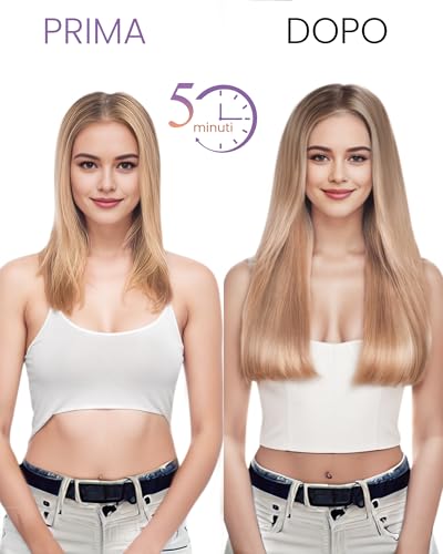 LaaVoo Clip in Human Hair Extensions, Chocolate Brown 80 g, Natural Remy Human Hair, Light and Invisible for Daily Use, 30 cm, 5 Pieces Colour 4