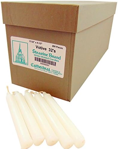 Church Service White Molded Votive Candles 250 Piece Box