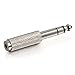 C2G/ Cables To Go 40639 1/4 Inch Stereo Male to 3.5mm Stereo Female Adapter, TAA Compliant, Silver