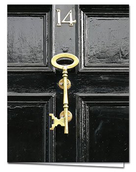 72 Note Cards - Door Knockers - 6 Designs - Blank Cards - Off-White Ivory Envelopes Included