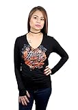 Harley-Davidson Womens Frozen Roadway Floral with B&S Long Sleeve