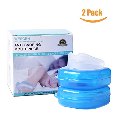 WesGen 2 Pack Mouth Guards for Teeth Grinding, 2019 Upgraded Aid Snore Reducing for Natural and Comfortable Sleep - Thumbnail 6