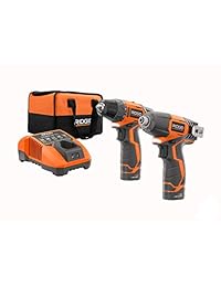 Taladro y atornillador de impacto Ridgid 12 voltios.