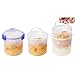 Sistema KLIP IT Utility Collection Round Food Storage Container with Strainer, 23.0 oz./0.7 L, Clear/Blue