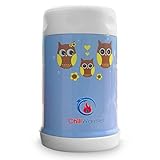 Best Food Jar - Stainless Steel Insulated 16 Ounce Thermal FunJar by ChillWarmer (Blue)