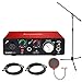Focusrite Scarlett Solo USB Audio Interface (2nd Generation) Bundle with 2 XLR Cables, Microphone Stand, Wind Screen