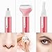 Kaiercat 3 in 1 Rechargeable Lady Shaver+Nose Ear Hair Trimmer+Eyebrow Trimmer Stainless Steel & Water Resistant with Vacuum Cleaning System (Pink)