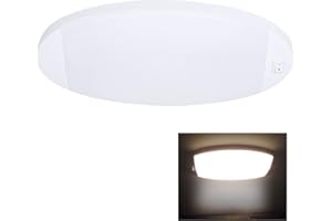 Facon 12V LED RV Dome Light with Switch, Length: 9-1/4'', DDS01-608-CW, Large Oval Pancake Interior Lighting Fixture for RV Motorhomes Camper Caravan Trailer Boat