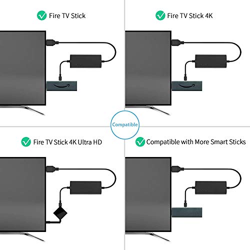 IBERLS for Fire Stick TV 4K USB Power Cable Cord Adapter Accessories
