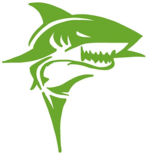 hBARSCI Shark Vinyl Decal - 5 Inches - for Cars, Trucks, Windows, Laptops, Tablets, Outdoor-Grade 2.5mil Thick Vinyl - Lime - Thumbnail 4