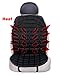 Zone Tech Car Heated Seat Cover Cushion Hot Warmer - 12V Classic Black Heating Warmer Pad Hot Cover Perfect for Cold Weather and Winter Driving