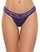 Ekouaer Women Cotton Breathable Thongs Briefs Tangas Sexy Ladies Panties Underwear 3 Pack Purple/Blue/Rose Red M