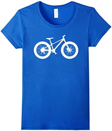 Womens MTB Fatbike Shirt - Mountain Bike Fat bike T Shirt Large Royal Blue