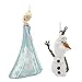 Hallmark Christmas Ornaments, Disney Frozen Elsa and Olaf, Glass Set of 2