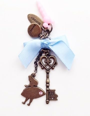 Alice's Adventures in Wonderland Alice silhouette & clock & key with ribbon earphone jack cover [Disney Resort Limited (japan import)