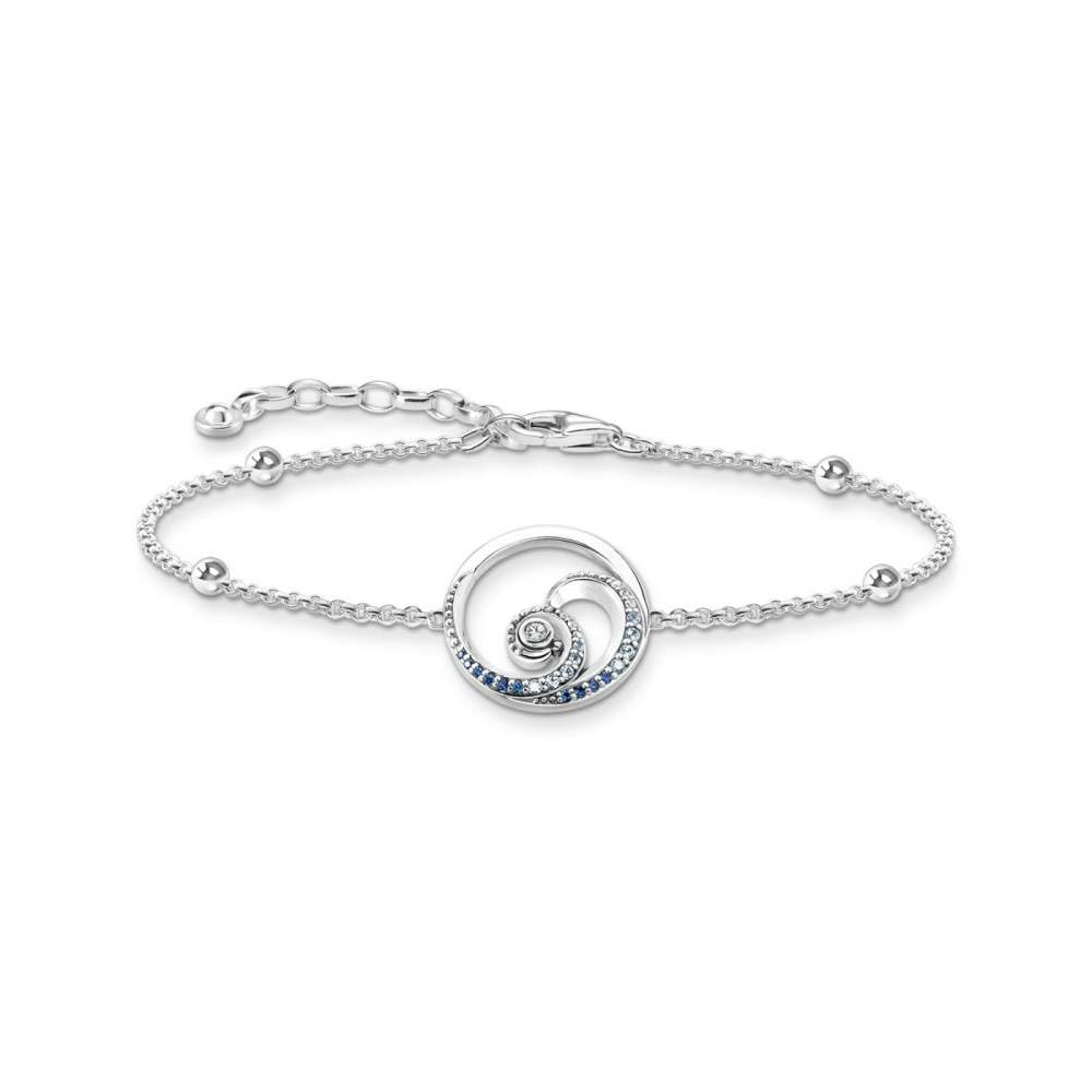 Thomas Sabo A2045-644-1-L19v Women's Bracelet with Blue Stones, one size, Crystal, Cubic Zirconia