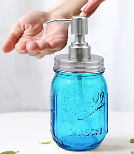 NM 2 Pack Mason Jar Soap Lotion Dispenser Lids & 2 Pack Mason Jar Flower Frog Insert Grid Lids for Regular Mouth Mason,Ball,Canning Jars - Thumbnail 4