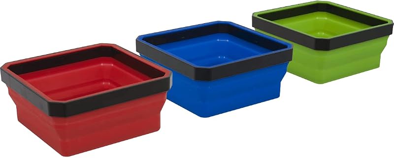 Sealey APCSTS Collapsible Magnetic Parts Tray Set - Workshop Garage Tools
