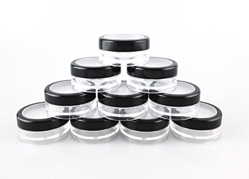 Yueton 10pcs black edge open window 10 gram empty clear plastic p…