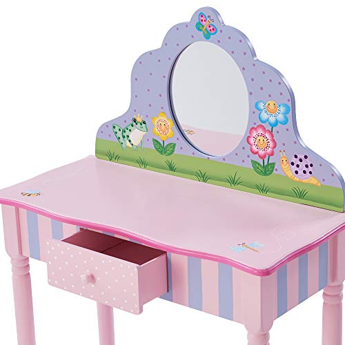 Fantasy Fields Magic Garden Play Vanity Table and Stool Set with Real