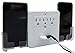 Perfect Life Ideas AC USB Wall Outlet Surge Protector Power Strip Outlet Multiplier Multiport - 2 USB Chargers + 3 Standard Outlets - 2 Pull Out Charging Station Trays to Charge Cellphones Smartphones