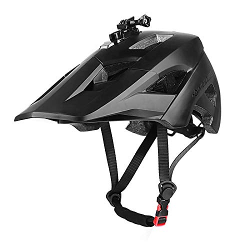 MOKFIRE Mountain Bike Helmet Detachable Super Long Sun Visor with USB