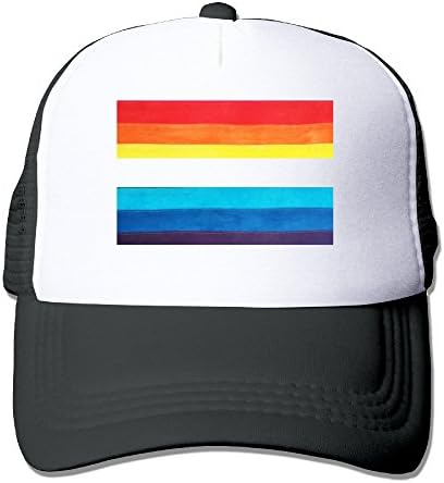 Equal Sign Gay Lesbian Polyester Men Fitted Mesh Back Retro Vintage Style Trucker Hat Halloween Holiday Gifts