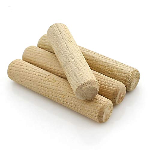 Ochoos M6 Wooden Dowel Cabinet Drawer Round Fluted Wood Dowel Pins Rods Set Furniture Fitting 6mm L=20/25/30/40mm - (Diameter: M6, Length: 25mm 100pcs) - Thumbnail 3