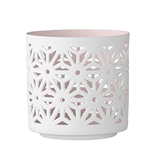 Bloomingville Votive, White/Nude Latticed Porcelain