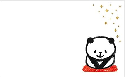 Amazon パインブック ミニカード パンダ お辞儀 10個セット Ls グリーティングカード 文房具 オフィス用品
