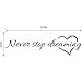 Wall Stickers,GOODCULLER Never Stop Dreaming Removable Art Vinyl Mural Non-toxic Room Magnetic Background Decorated Decal Home Decor