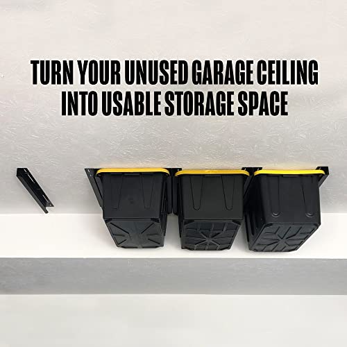 Koova Overhead Bin Rack for Four Bins Overhead Garage Storage Rack to