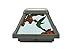Moonrays 91187 Solar Powered White LED Hummingbird Stained Glass Postcap,Black