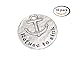Yansanido Pack of 10 Alloy Silver Anchor ''Refuse to sink'' Round 25mm DIY Antique Message Charms Pendant for Making Bracelet and Necklace (Refuse to sink)