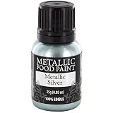 Renshaw Rainbow Dust Metallic Silver Food Paint, 0.88 oz